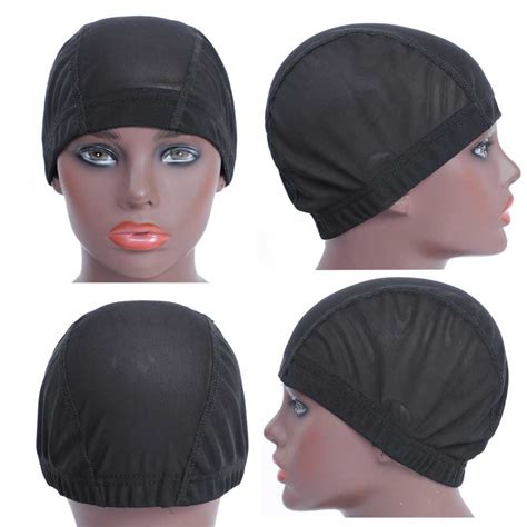 Elastic Nylon Breathable Mesh Net Hairnet Black Dome Cornrow Wig Caps