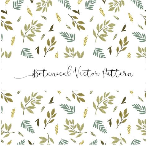Premium Vector Botanical Seamless Pattern Design Background Wallpaper