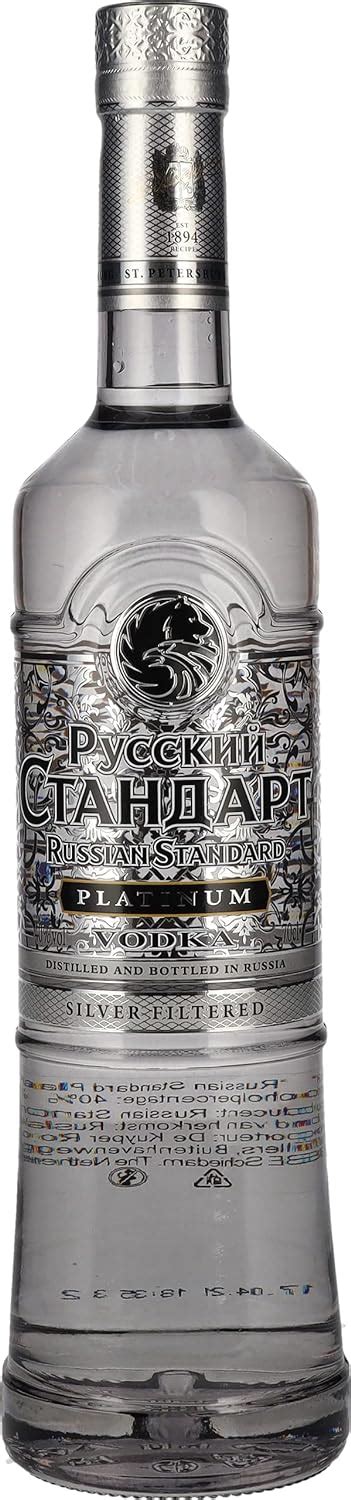 Russian Standard Platinum Vodka 70cl Silver Filtered Premium Purity