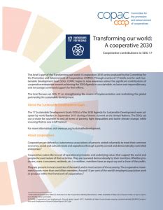 One important aspect of sdg 17 is that it binds the other goals together. Transforming our world: A cooperative 2030 - Cooperative ...
