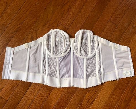 White Lace Bustier Bra Vintage 1980s Sexy Longline Pinup Etsy