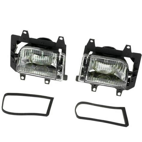 For 85 93 Bmw E30 3 Series Front Bumper Clear Oe Fog Lights Plastic