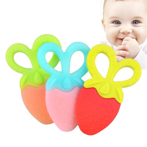 New Baby Teethers Silicone Fruit Shape Teether Baby Dental Care