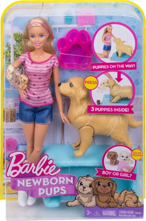 Best Buy Barbie Newborn Pups Doll And Pets Styles May Vary Fbn17