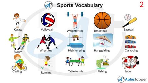 Sports Vocabulary List Of Useful Sports Vocabulary With Description