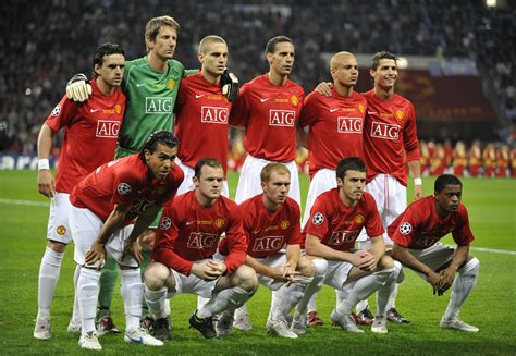 Football Team Photo Cristiano Ronaldo Rooney Manchester United Old Trafford Van Der Sar