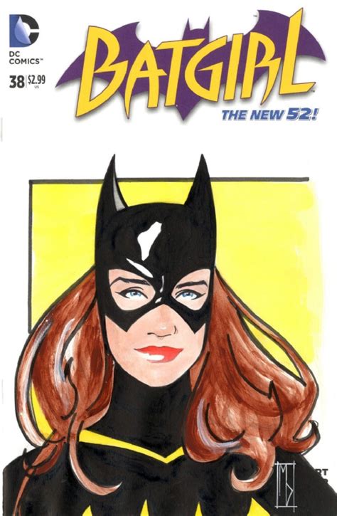 Batgirl Sketchcover Art Signed Michelle Delecki In Inkwell Awardss