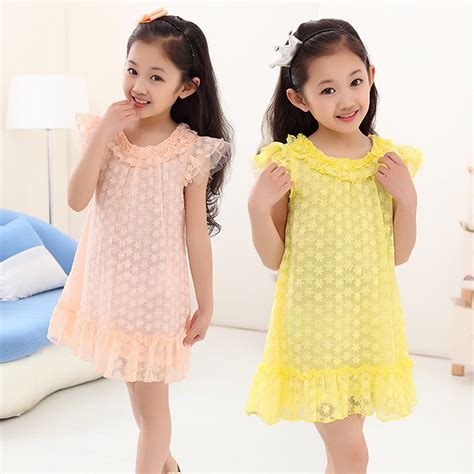 Childrens Summer Wear New Korean Girls Chiffon Lace Vest Princess
