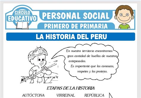 Ficha De Etapas De La Historia Del Peru Para Segundo