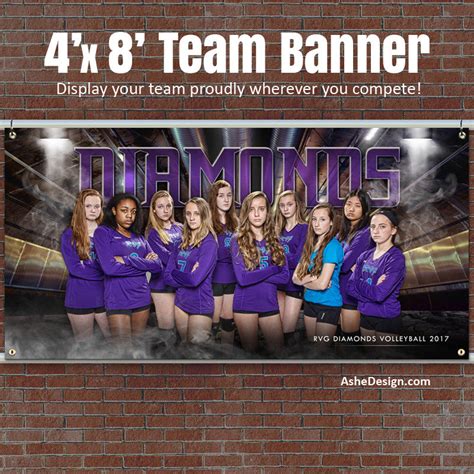 Ashe Design 4x8 Sports Team Banner Underground Ashedesign