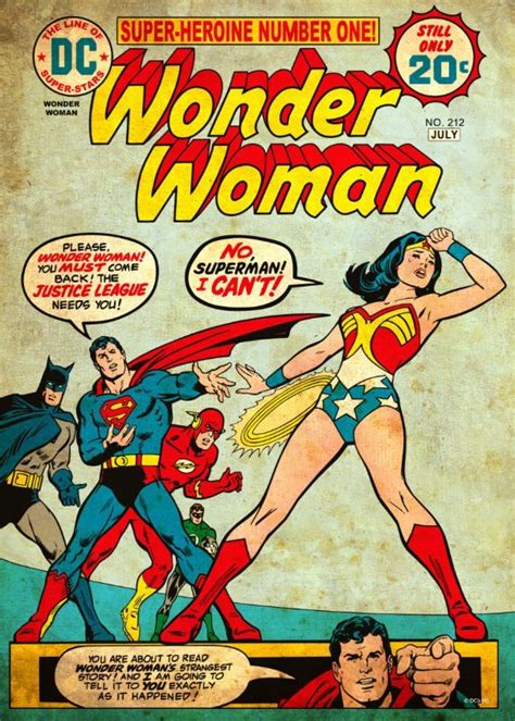 An Old Comic Book Cover With Superman And Wonder Woman
