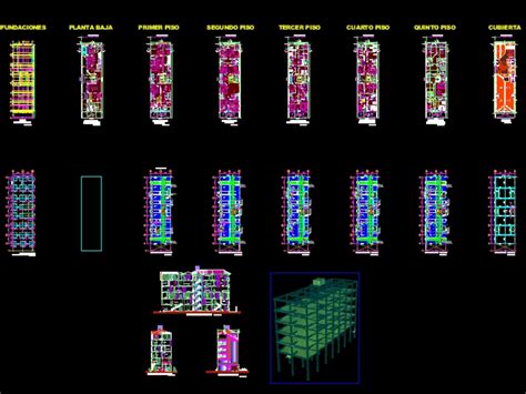 Vivienda Multifamiliar En AutoCAD Descargar CAD MB Bibliocad