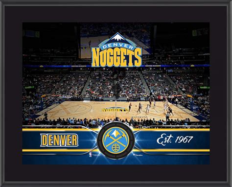 The denver nuggets are a professional basketball team based in denver, colorado. Denver Nuggets 10" x 13" Sublimated Team Stadium Plaque