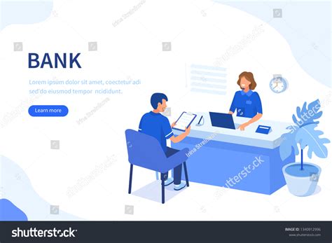 Bank Manager Client Flat Isometric Vector Stock Vector Royalty Free