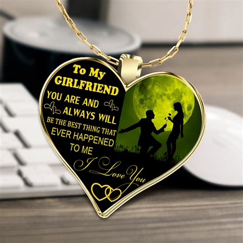 To My Girlfriend Necklace Girlfriend Necklace Best Ts For
