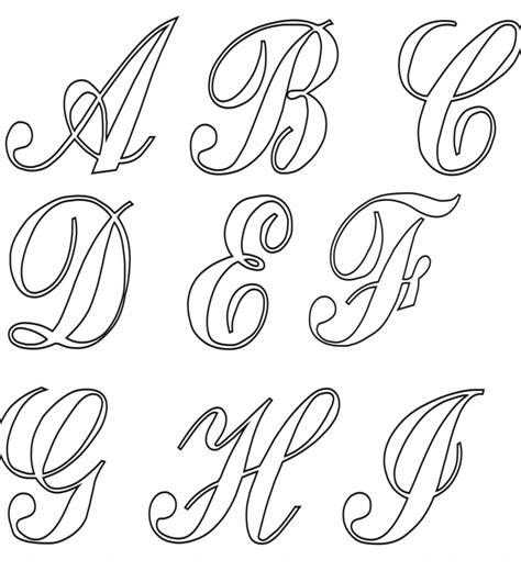Alfabeto Cursivo Moldes Para Imprimir Lettering Alphabet Fonts