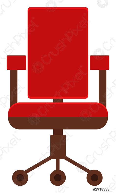 Red Computer Chair Illustration Vector On A White Background Stock