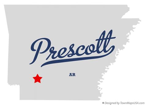 Map Of Prescott Ar Arkansas