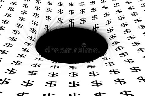 Black Hole Which Dollar Falls Stock Illustrations 2 Black Hole Which