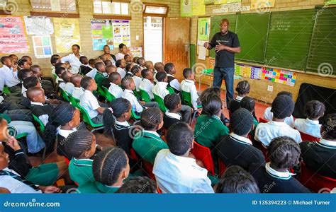 African Children And Teachers In Classroom Editorial Stock Photo