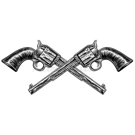 Crossed Pistols Temporary Tattoo Easytatt™