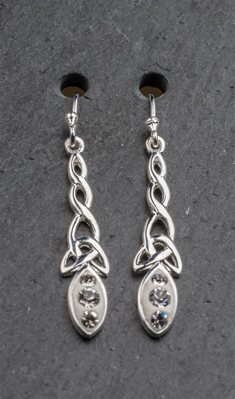 Silver Plated Earring Celtic And Welsh Jewellery