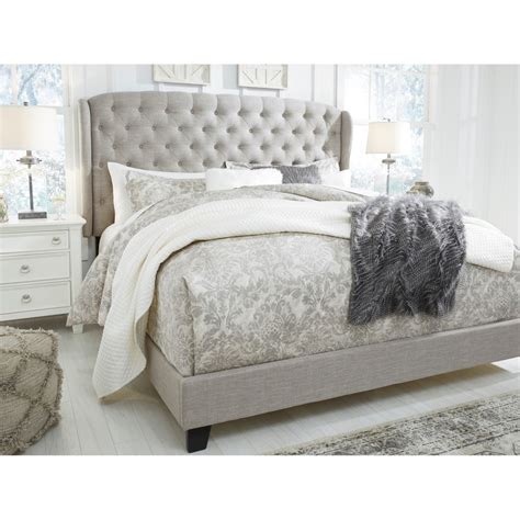 Styleline Abbey Aria Ava Aria Queen Upholstered Bed With Tufted Wing