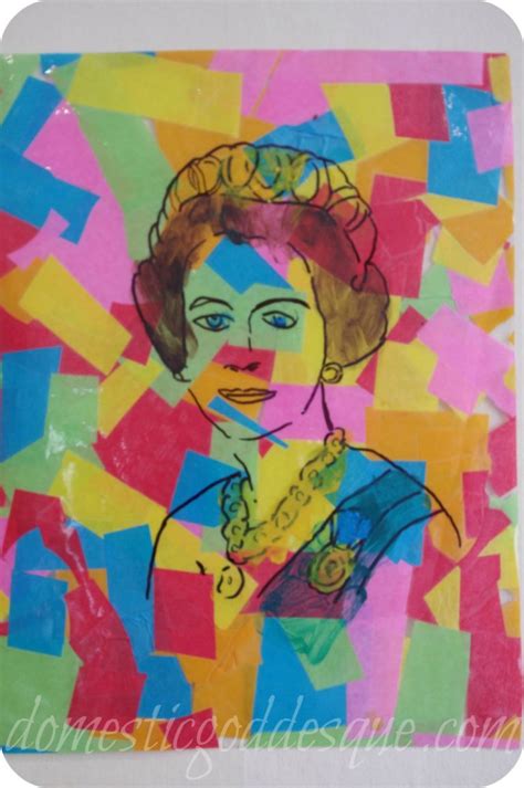 Queen Pop Art after Warhol, Jubilee Craft | Fun Family Crafts