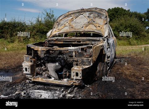 Burnt Out Car Stock Photo Alamy