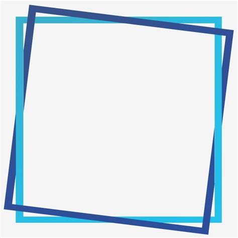 Square Simple Blue Frame Border Png Free Download Easy Frame Poster