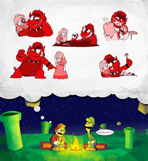 Super Mario Bowser And Peach Mario S Dream Nightmare Super Marios