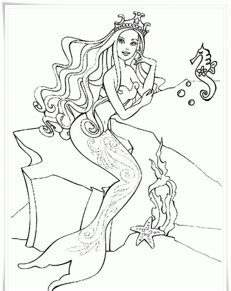 Barbie Mermaid Coloring Pages Dibujo Para Imprimir Barbie Mermaid