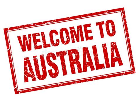 Welcome To Australia Stamp Stock Vector Illustration Of Circle 124937512