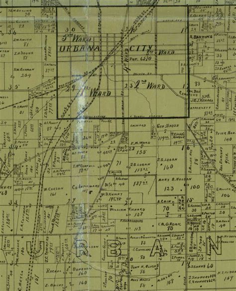 Champaign County Ohio 1894 Old Wall Map Reprint With Etsy