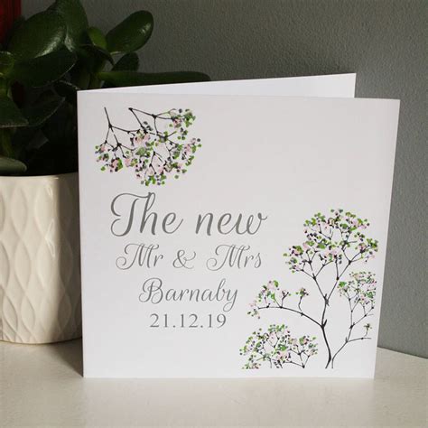 Personalised The New Floral Wedding Card By Juliet Reeves Designs