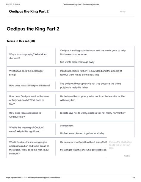 oedipus the king part 2 flashcards quizlet upgrade oedipus the king part 2 terms in this set