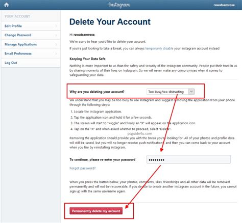 Delete Instagram Account Permanently By Using Browser Or Insta App