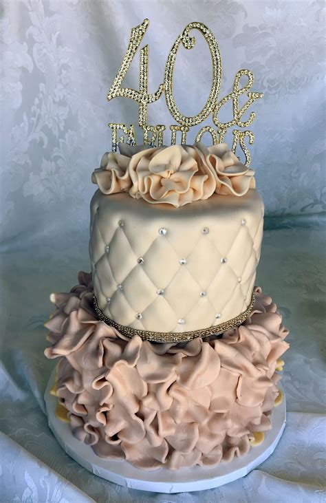 40 And Fabulous Birthday Cake Story Elegant Birthday Cakes 40th