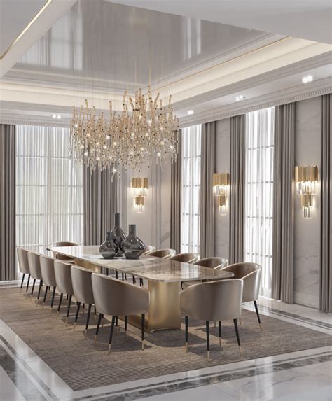 Dining Room In A Modern Classic Style With A Unique Refinement