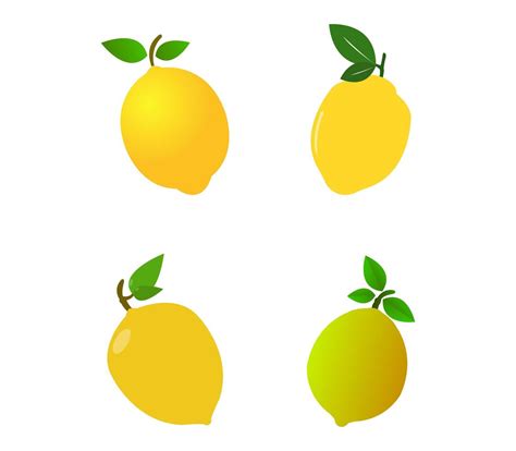 Set Of Lemon Icons 938377 Vector Art At Vecteezy