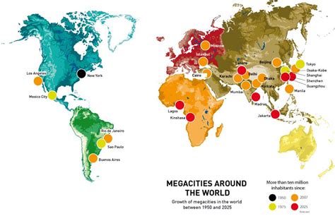 Megacities Of The World Political Map High Res Vector Graphic Getty