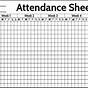 Printable Attendance Sheet Pdf