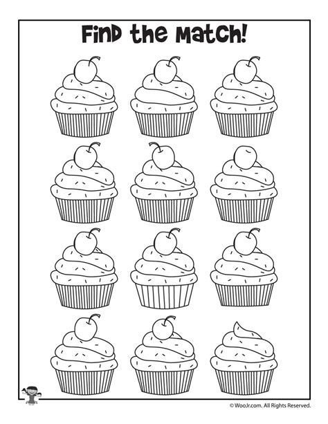 Cupcake Find The Difference Printable Woo Jr Kids Activities