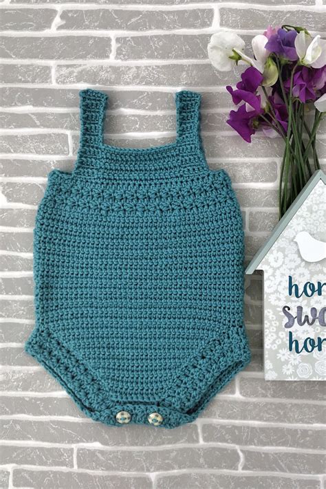 Crochet Baby Onesie Pattern The Little Logan Romper 1a9