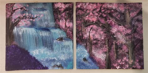 Cherry Blossom Waterfall Feb 18 Acrylics Ryan Orourke Instruction