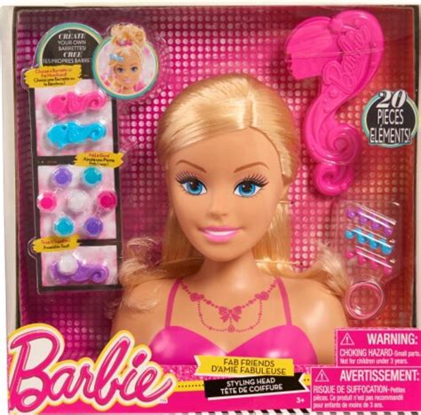 Just Play Blonde Barbie Fab Friends Styling Head 20 Piece 20 Piece