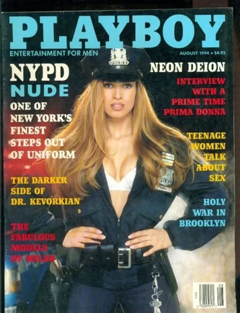 PLAYBOY MAGAZINE AUGUST 1994 NYPD Nude Neon Deion Models Of Milan