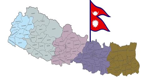 Nepal Map With Flag