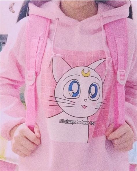 Harajuku Sailor Moon Luna Cat Hooded Pullover Sweater On Storenvy
