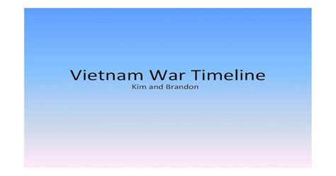 Microsoft Power Point Vietnam War Timeline Pdf Document